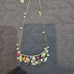Betsey Johnson Multicolor Gemstone Necklace
